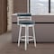 Armen Living Titana 26" Counter Height Swivel Blue Faux Leather and Brushed Stainless Steel Bar Stool 840254335189 - alternate 5